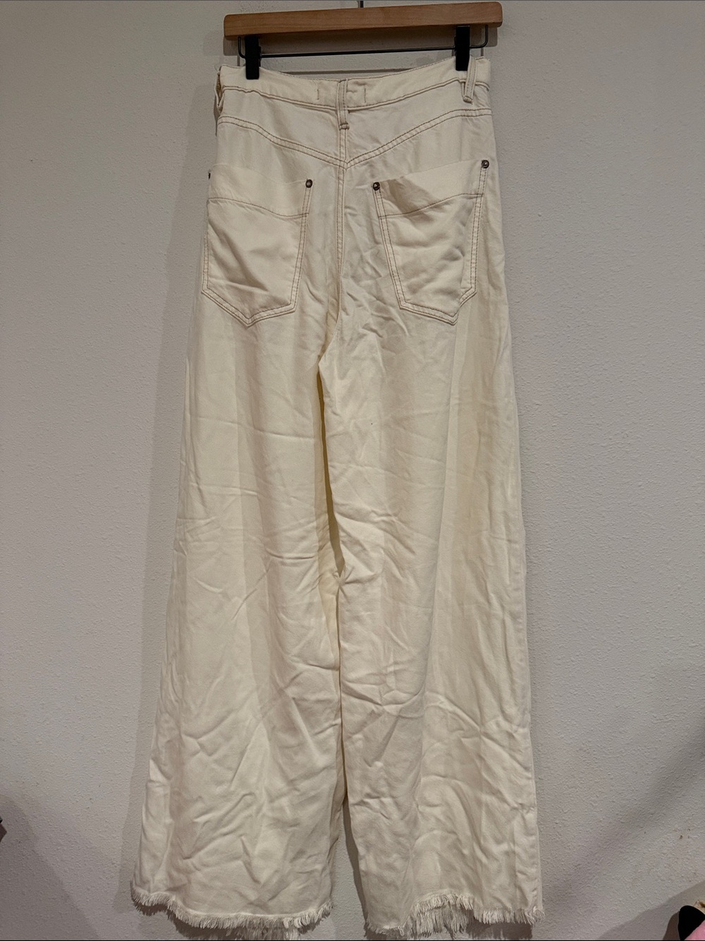We The Free High-Rise Wide Leg Jeans in Cream - Picture 12 of 14